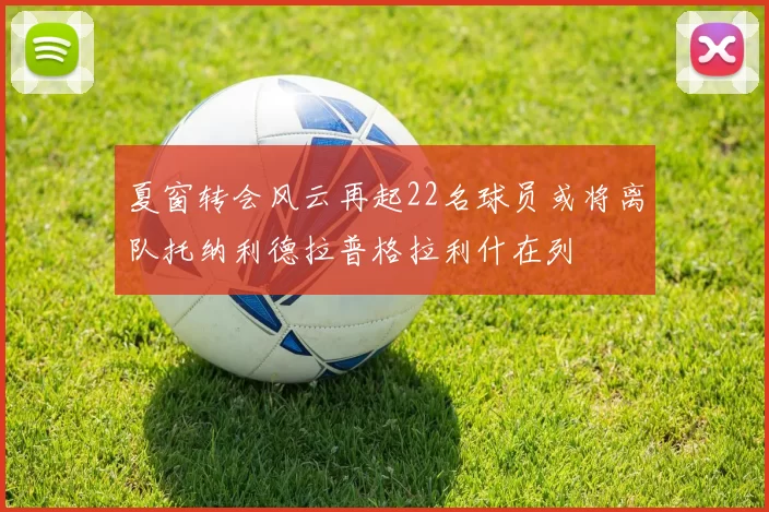 夏窗转会风云再起22名球员或将离队托纳利德拉普格拉利什在列